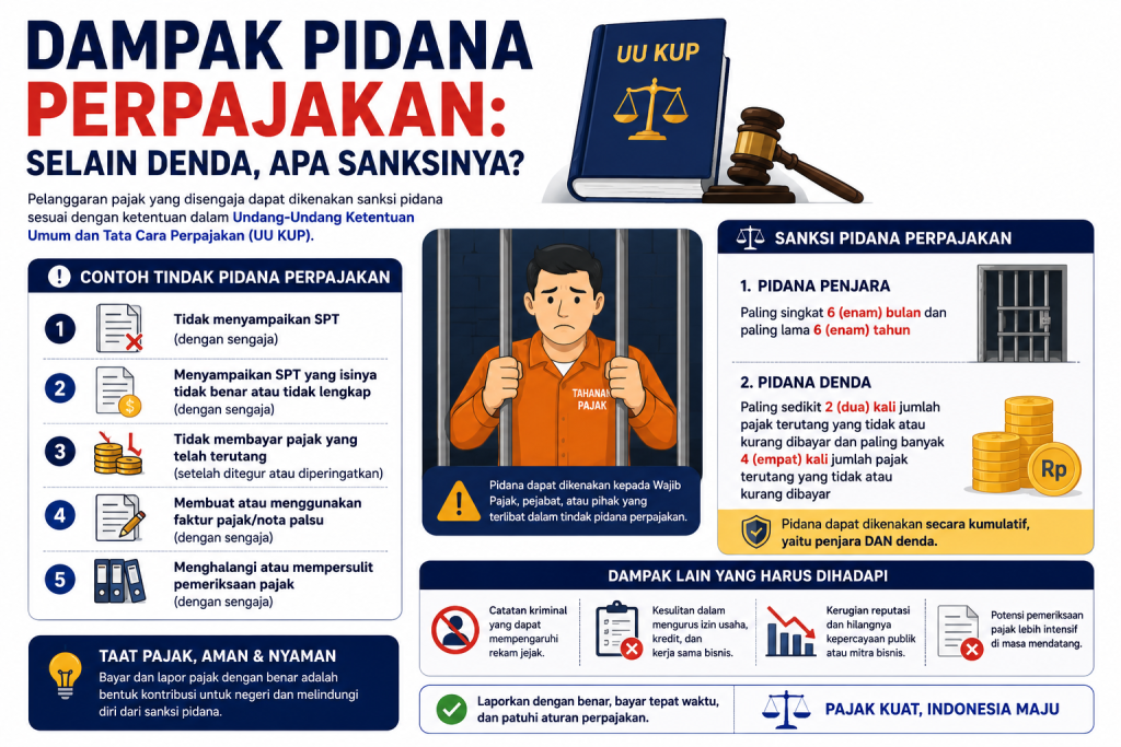 Dampak Pidana Perpajakan: Selain Denda, Apa Saja Sanksinya? Ini Penjelasan Lengkapnya