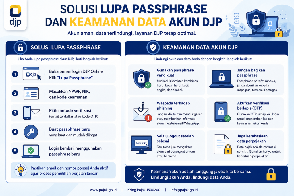 Solusi Lupa Passphrase dan Keamanan Data Akun DJP