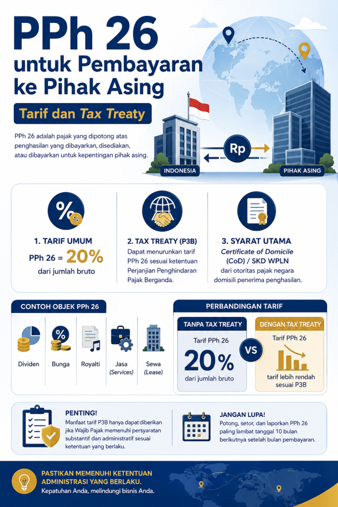 PPh 26 untuk Pembayaran ke Pihak Asing: Tarif dan Tax Treaty