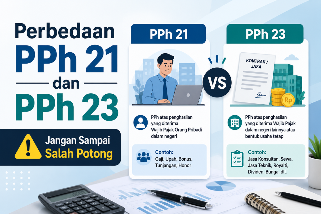 Perbedaan PPh 21 dan PPh 23: Jangan Sampai Salah Potong