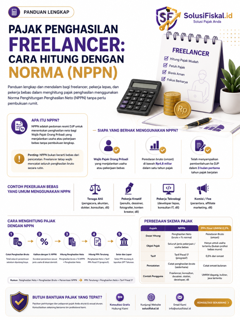 Pajak Penghasilan Freelancer: Cara Hitung dengan Norma (NPPN)
