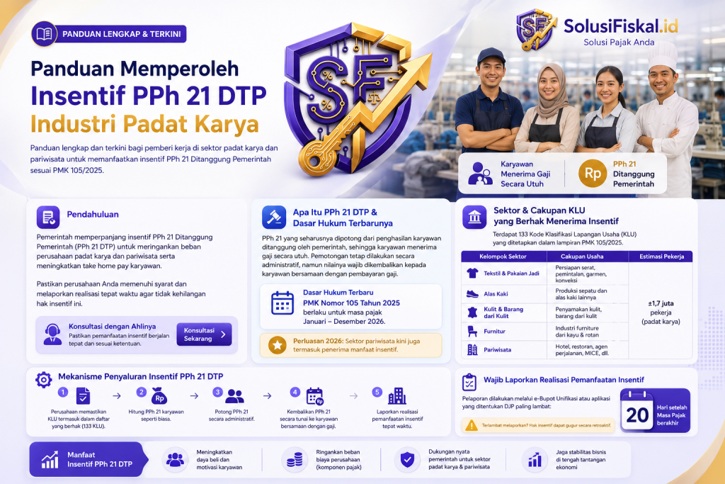 Panduan Memperoleh Insentif PPh 21 DTP Industri Padat Karya